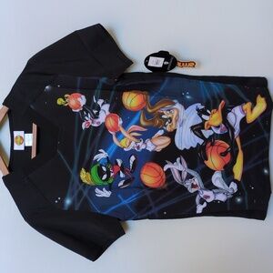 NEW Unisex XS Space Jam Scrub Top Tooniforms Bugs Bunny Daffy Duck Mens Womens
